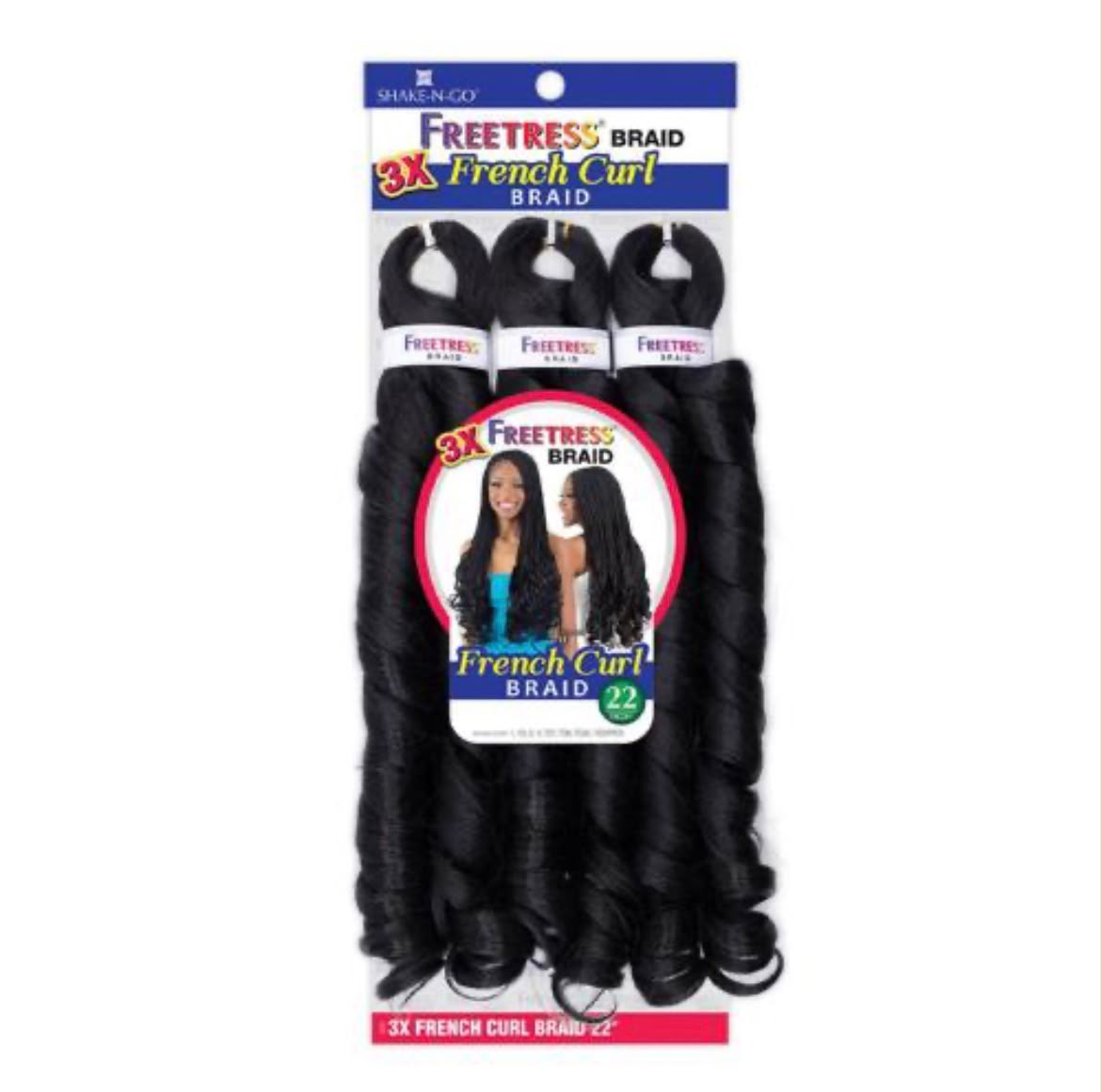 Pack of French curl braiding hair